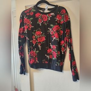 H&M rose pring sweatshirt
